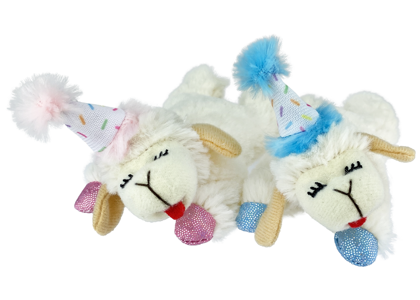 Multipet Lamb Chop Birthday Cat Toy 4" Pink