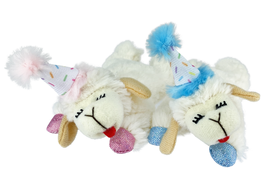 Multipet Lamb Chop Birthday Cat Toy 4" Pink