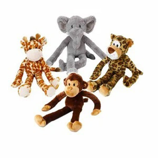 Multipet Swingin' Safari Dog Toy Assorted 1ea/19 in