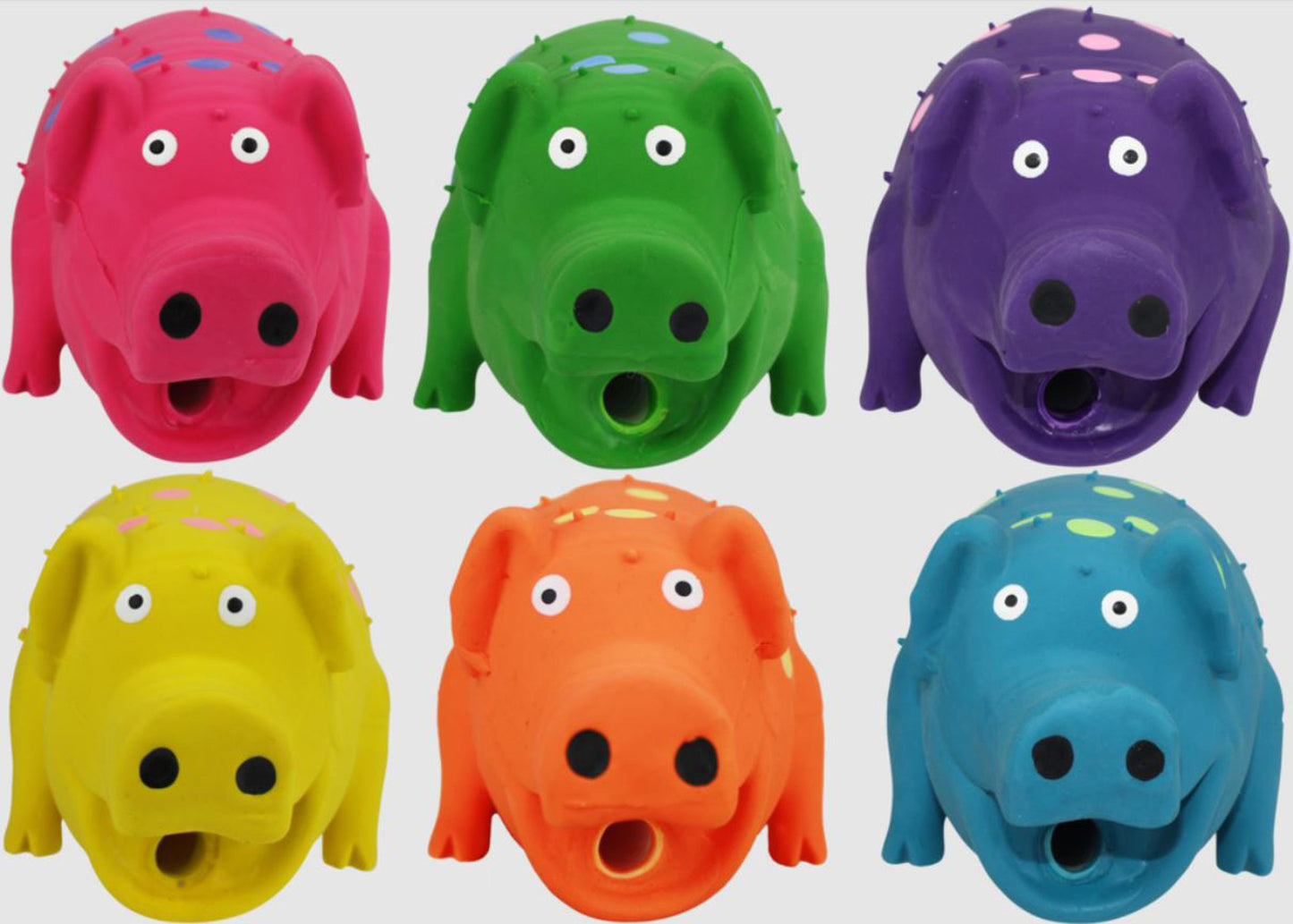 Multipet Pigs That Oink Dog Toy Assorted 1ea/9 in