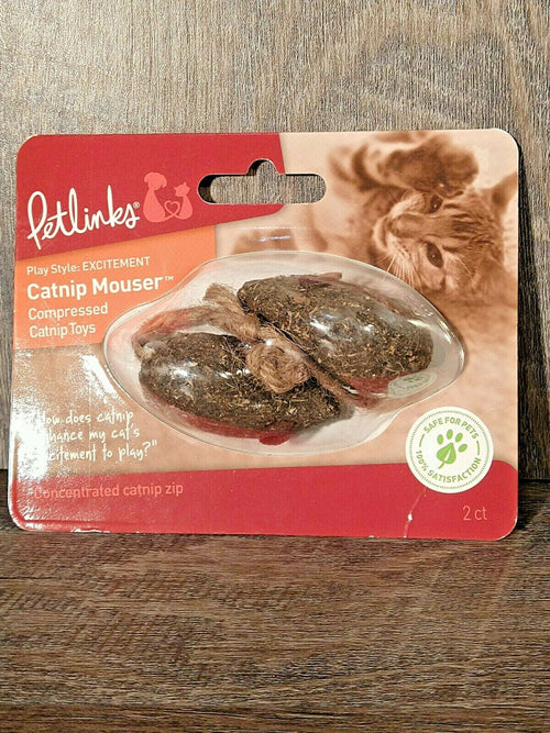 Petlinks Catnip Mouser Cat Toy Brown 1ea/2 pk