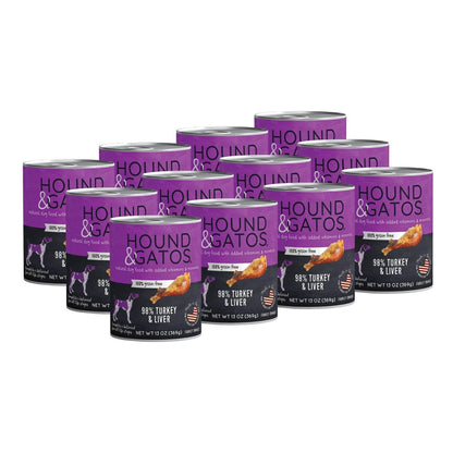 Hound And Gatos Dog Grain Free Turkey And Liver 13oz. (Case of 12)