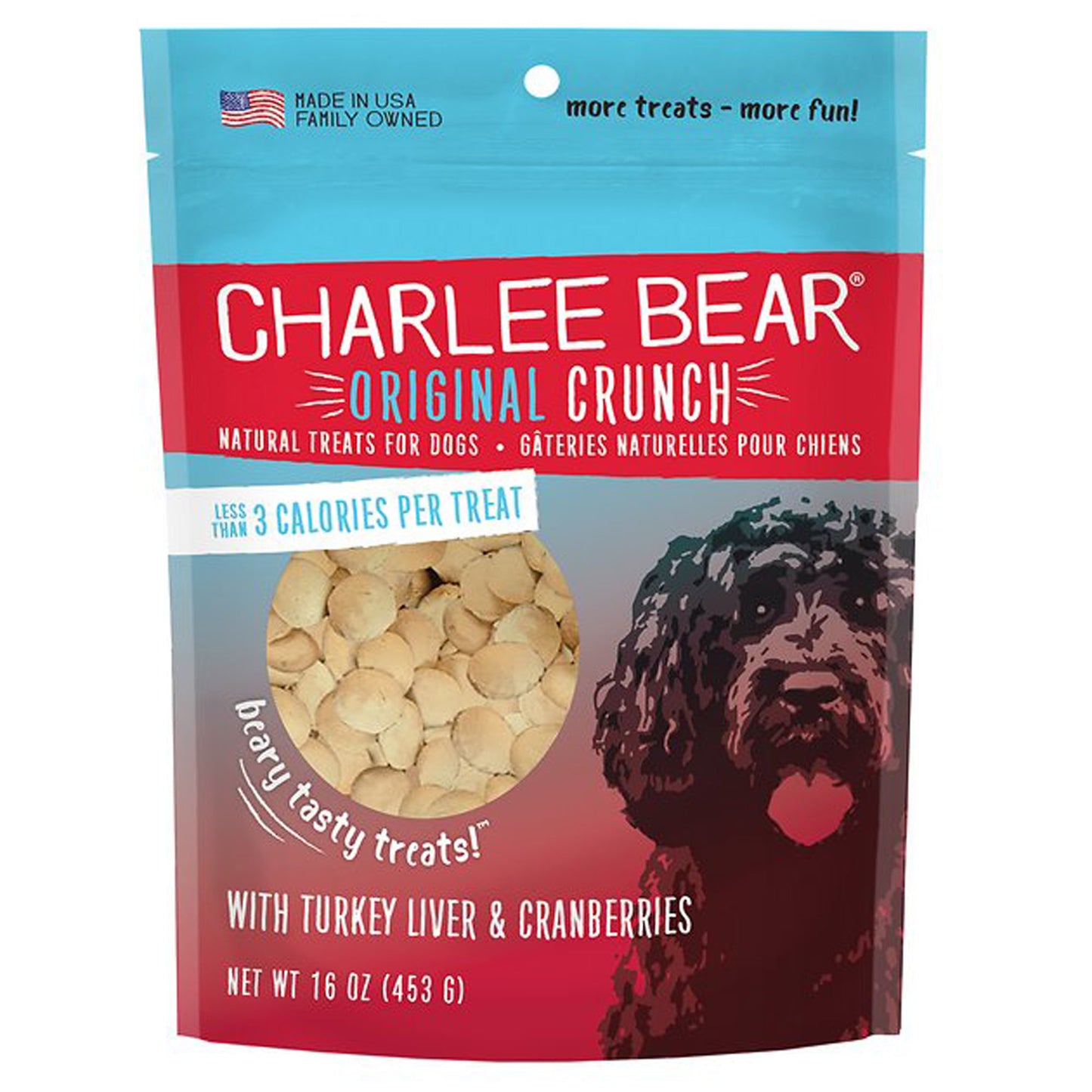 Charlee Bear Dog Turkey Liver And Cranberry Treat 16oz.