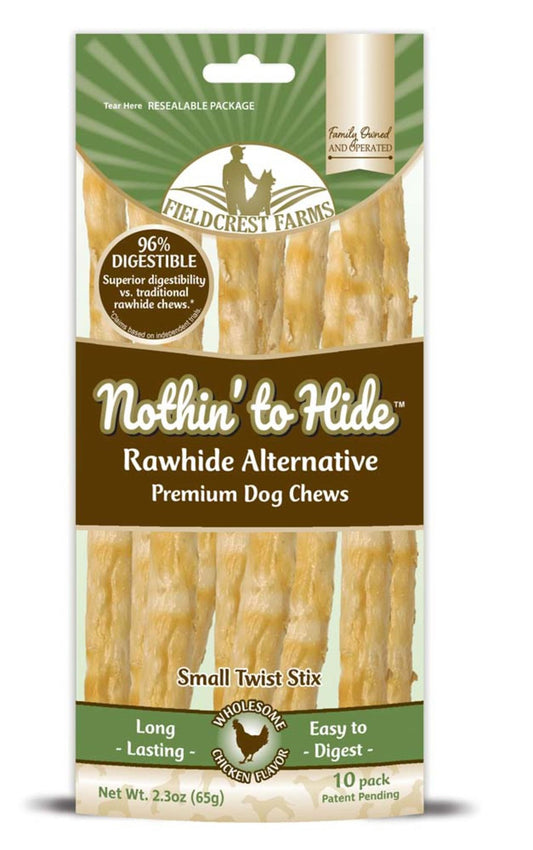 Fieldcrest Farms Nothin' To Hide Twist Stix Dog Treat Chicken 1ea/2.3 oz, 10 pk