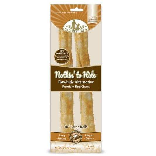 Fieldcrest Farms Nothin' to Hide Roll Dog Treat Peanut Butter 1ea/10 in, LG, 2 pk