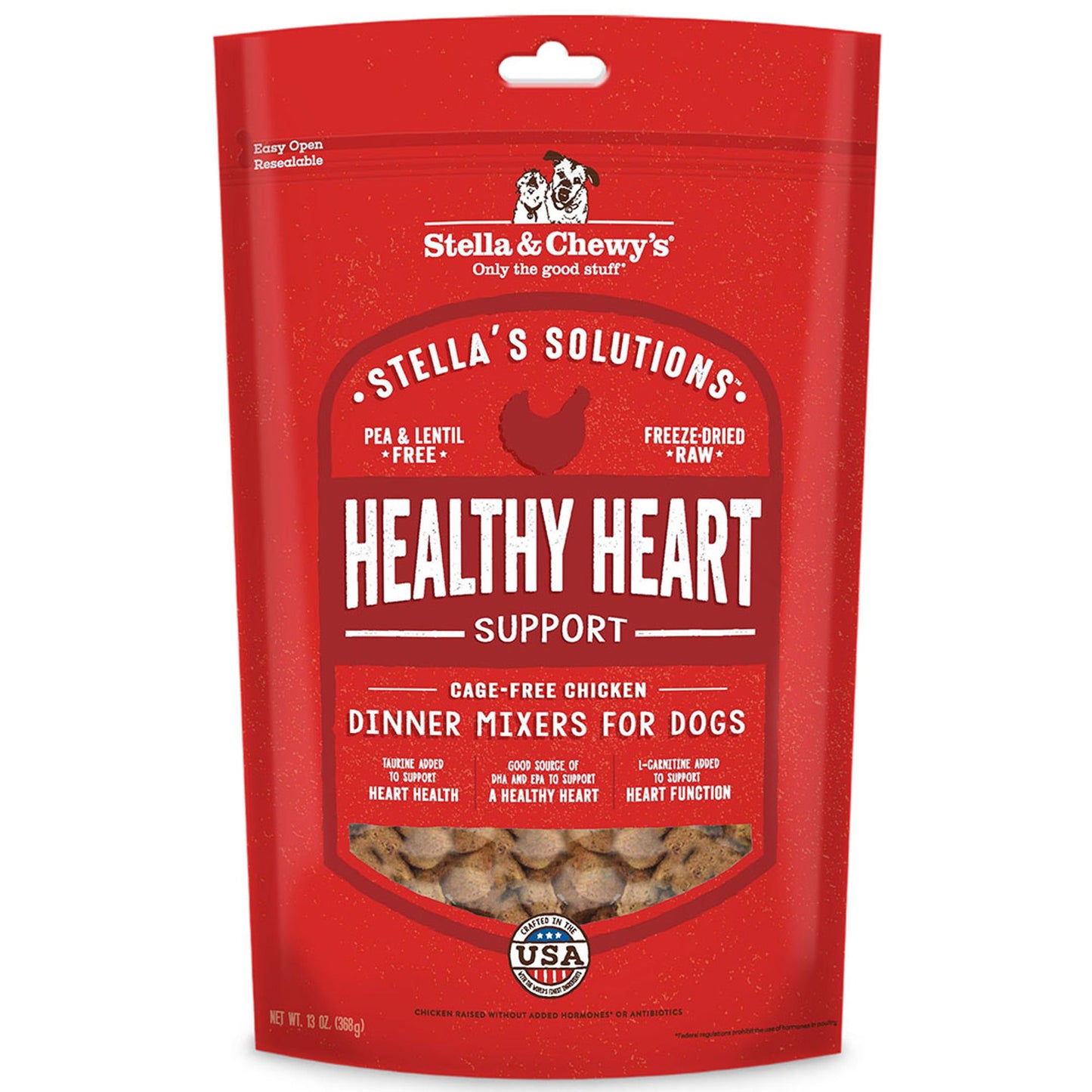 Stella And Chewys Dog Solutions Healthy Heart Support Freeze-Dried Chicken 13oz.