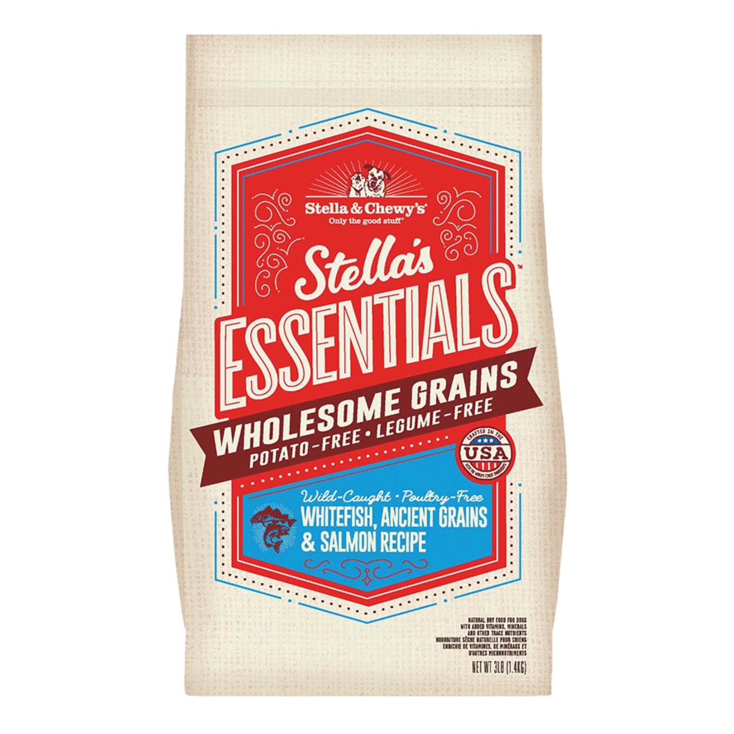 Stella & Chewy's Dog Essentials Whitefish & Ancient Grains 25Lb