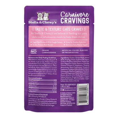 Stella and Chewys Carnivore Cravings MorselsNGravy Chicken and Salmon Recipe 2.8oz. (Case of 24)