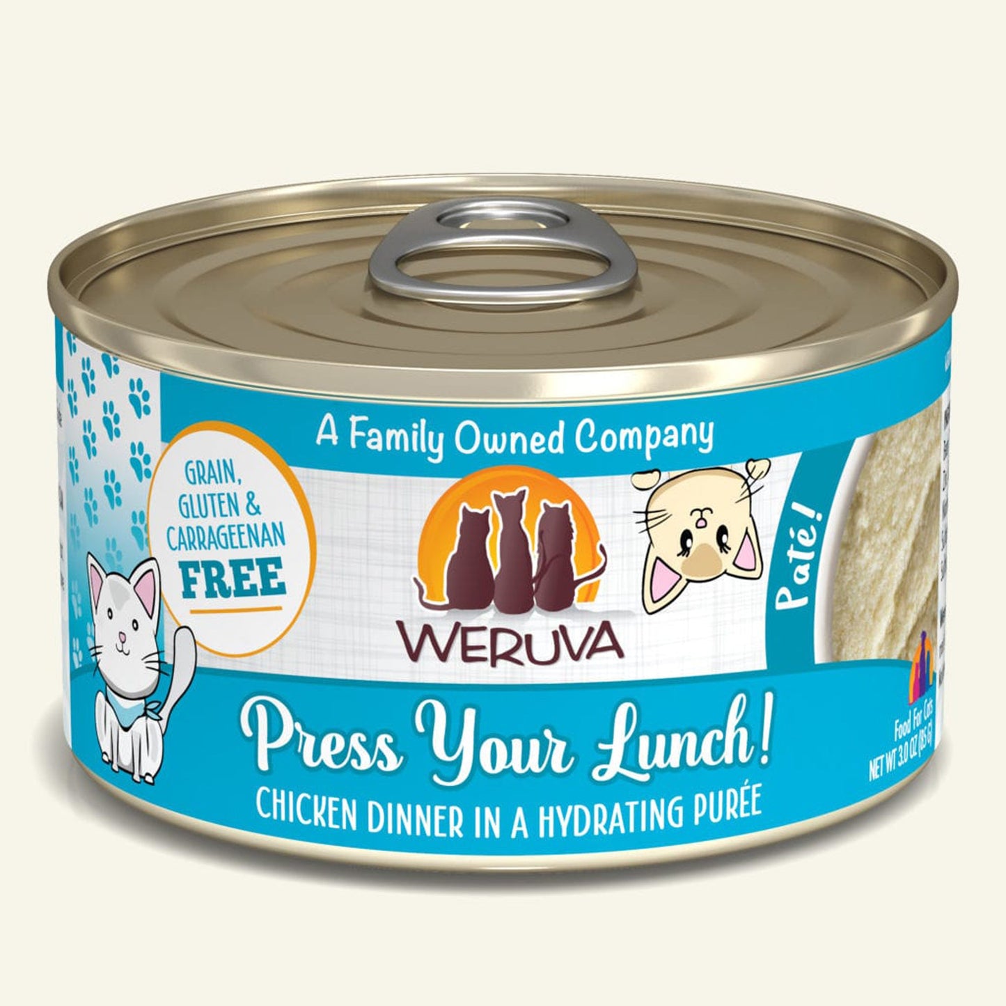 Weruva Cat Pate Press Your Lunch! Chicken Dinner 3oz. (Case of 12)