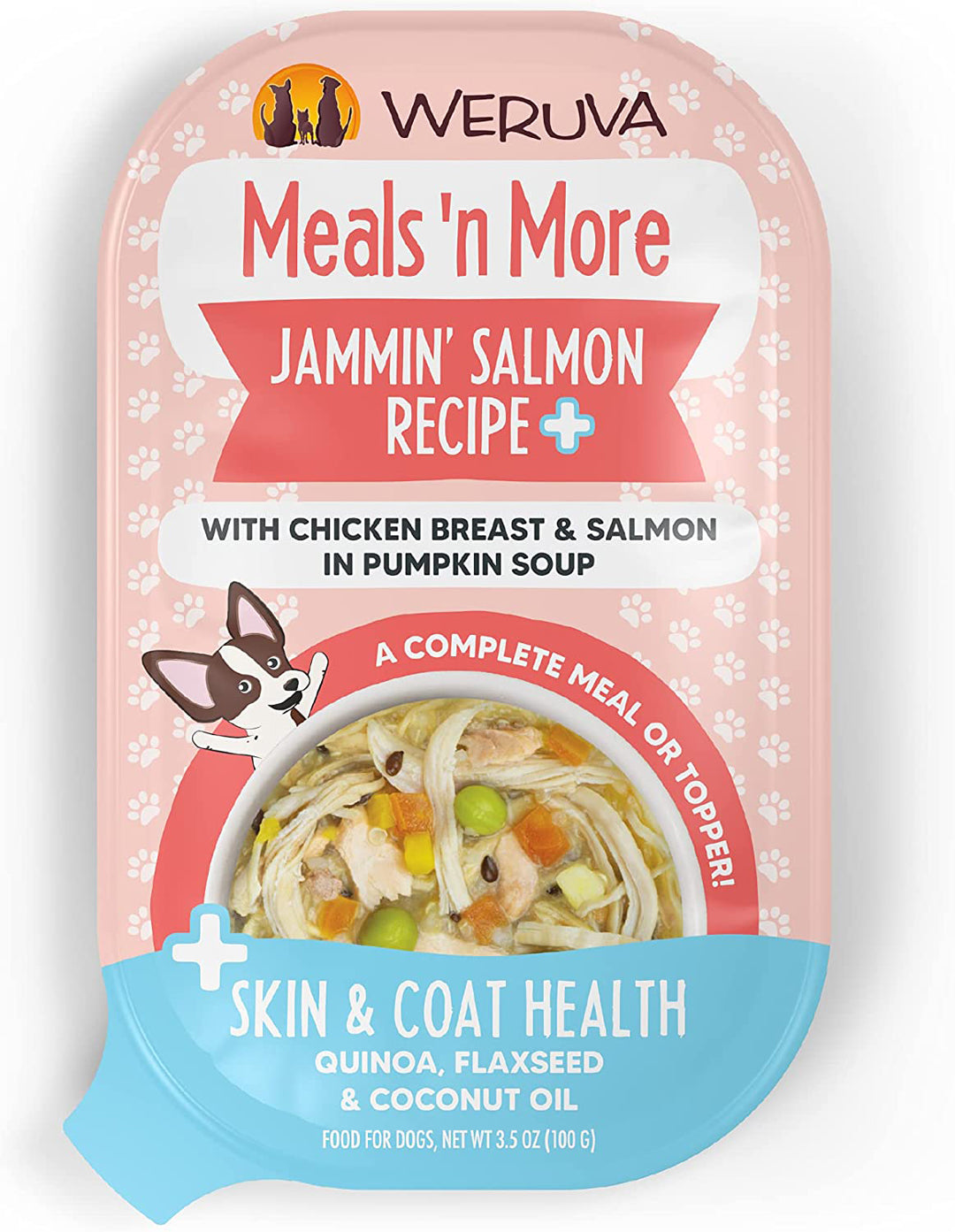 Weruva Dog Meals N More Jammin Salmon Cup 3.5oz. (Case of 12)