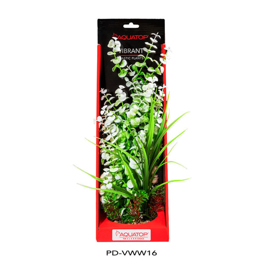 Aquatop Vibrant Wild Plant White 1ea/16 in