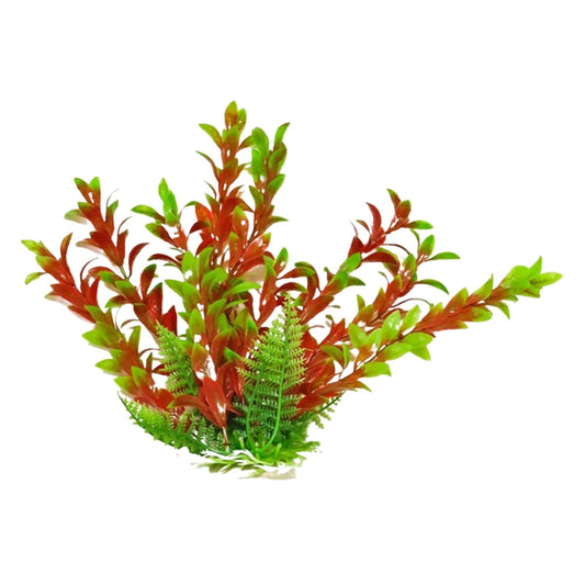 Aquatop Hygro Aquarium Plant with Weighted Base Green, Red 1ea/12 in