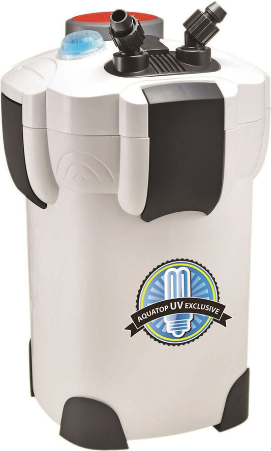 Aquatop CF500UV Canister Filter with UV Sterilization Grey 1ea