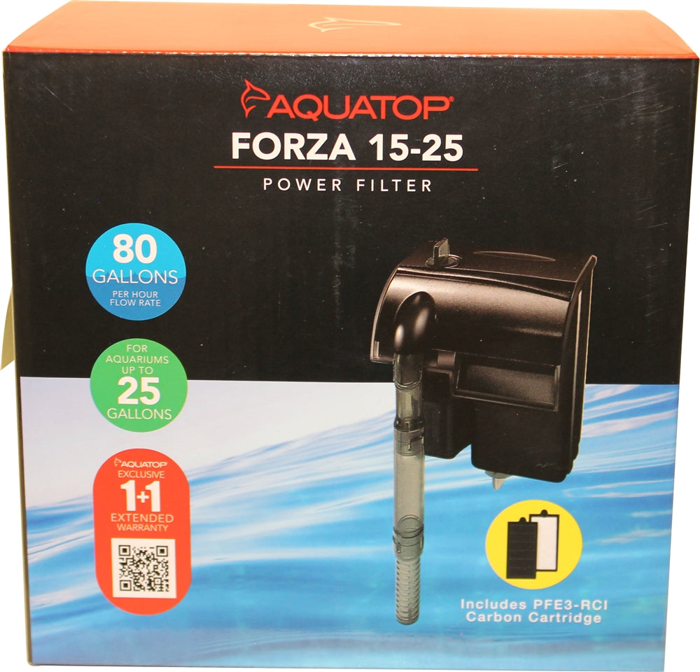 Aquatop FORZA 15-25 Power Filter Black 1ea/80 GPH