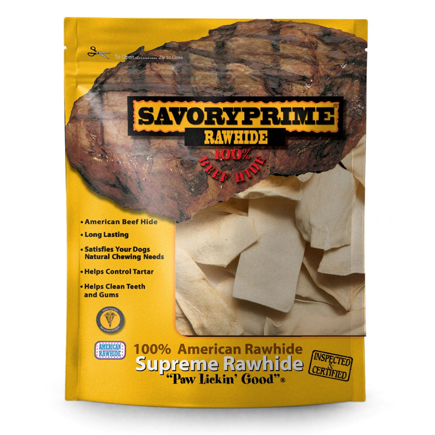 Savory Prime Supreme Rawhide Chips Natural 1ea/16 oz