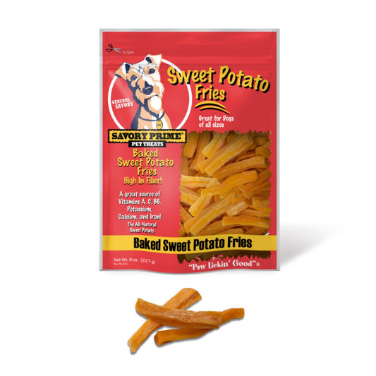 Savory Prime Baked Sweet Potato Fries Dog Treat 8oz.  (2 pack)