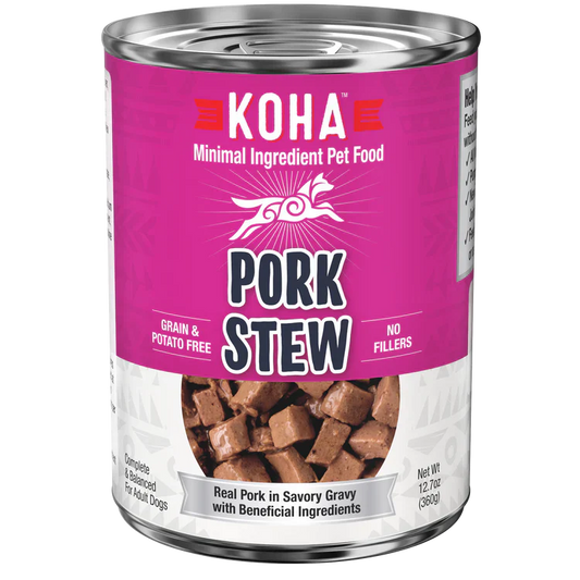 Koha Dog Grain Free Stew Pork 12.7oz. (Case of 12)