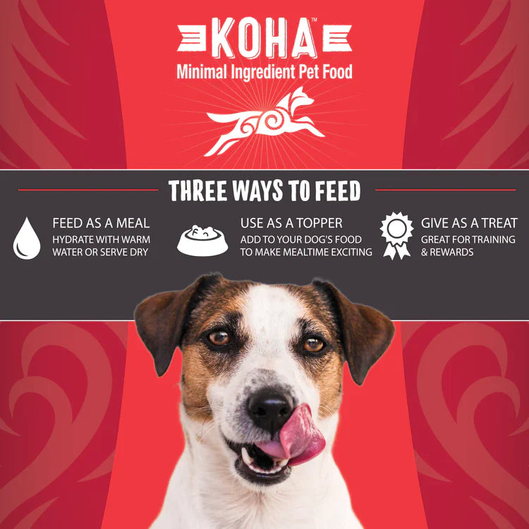 Koha Dog Grain Free Raw Freeze Dried Bites Beef 14oz.