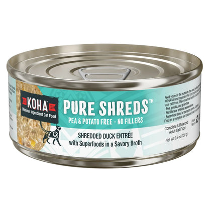 Koha Cat Grain Free Shredded Duck 2.8oz. (Case of 24)