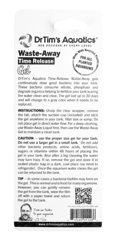 Dr. Tim's Aquatics Waste-Away Time Release Gel for Plant Tanks 1ea/20 gal, 2 pk