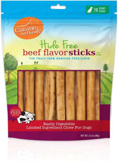 Canine Natural Hide Free 5" Beef Stick 10Pk