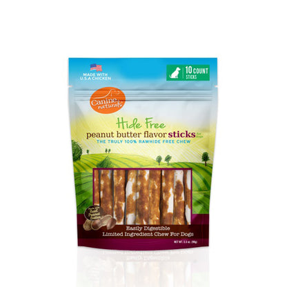 Canine Natural Hide Free 5" Peanut Butter Stick 10Pk