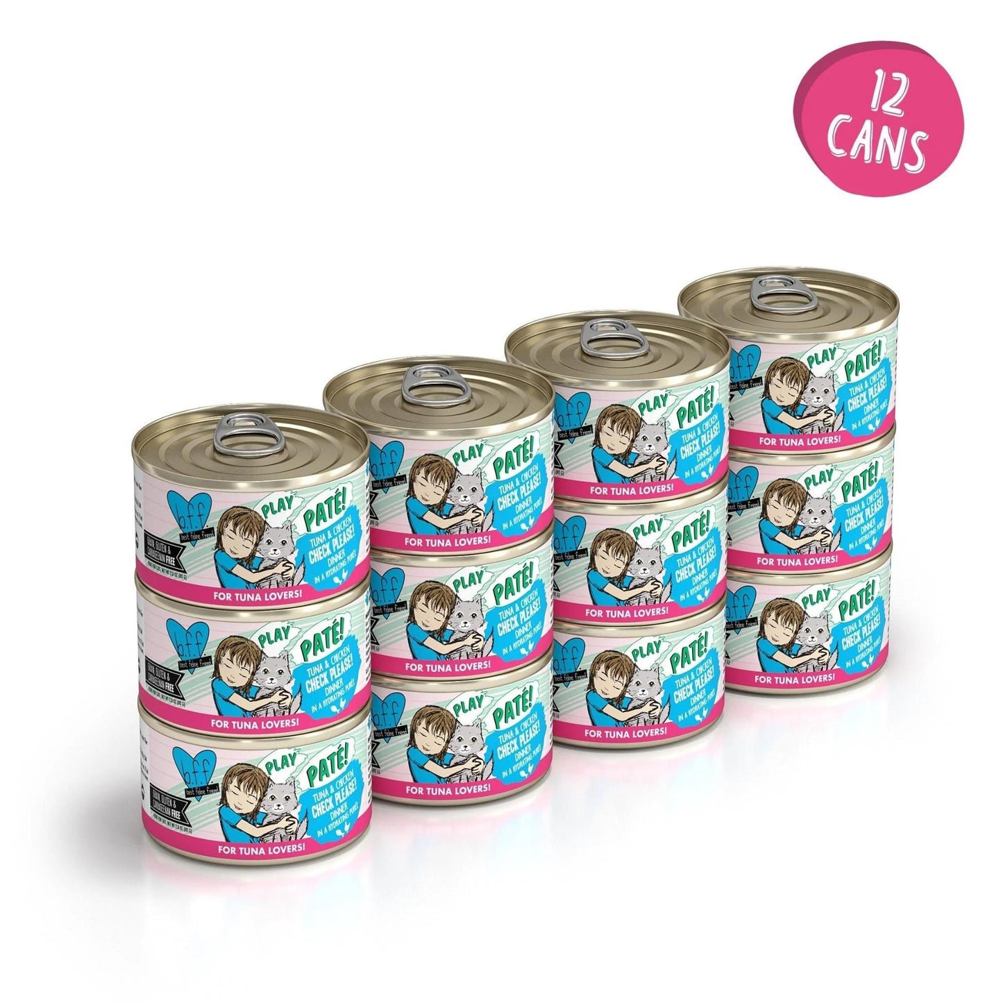 BFF Cat Play Tuna and Chicken Check Please! Dinner 2.8oz.(Case of 12)