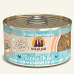 Weruva Cat Stews Clues Turkey; Chicken and Salmon Dinner in Gravy 2.8oz. (Case of 12)