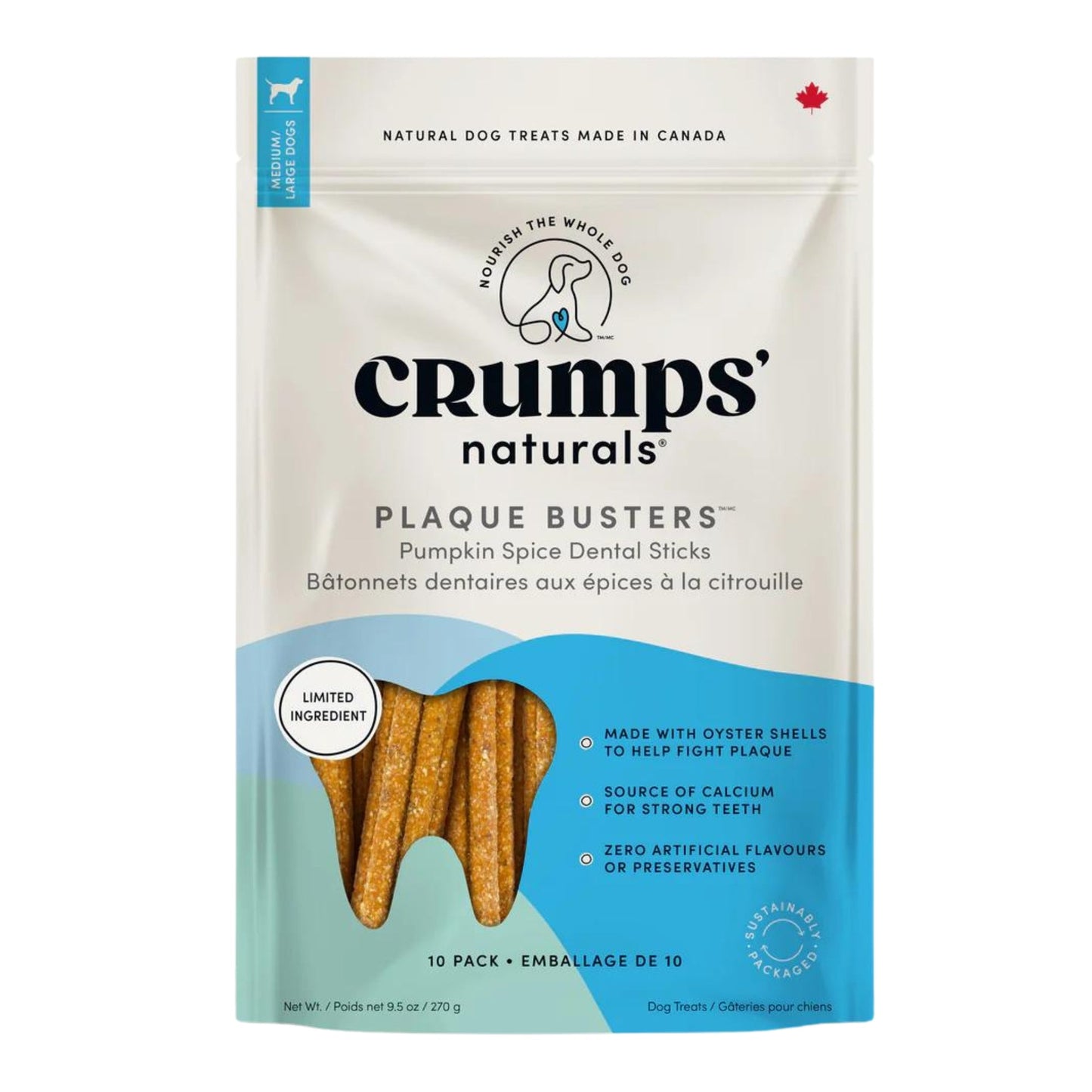 Crump Naturals Plaq Buster 7" Pumpkin Spice 10Pk