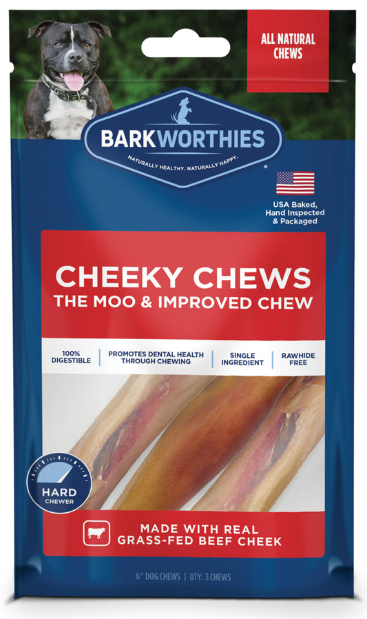 Barkworthies Dog Cheeky Chew 6In 3Pk