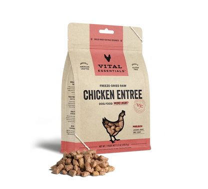 Vital Essentials Dog Freeze-Dried Mini Nibs Chicken 5.5oz.