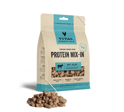 Vital Essentials Dog Freeze Dried Topper Beef 6oz.