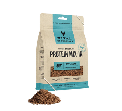 Vital Essentials Dog Freeze Dried Topper Ground Beef 6oz.