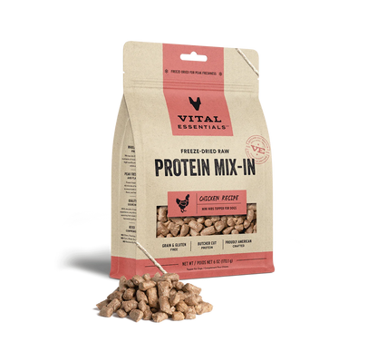 Vital Essentials Dog Freeze Dried Topper Chicken 6oz.