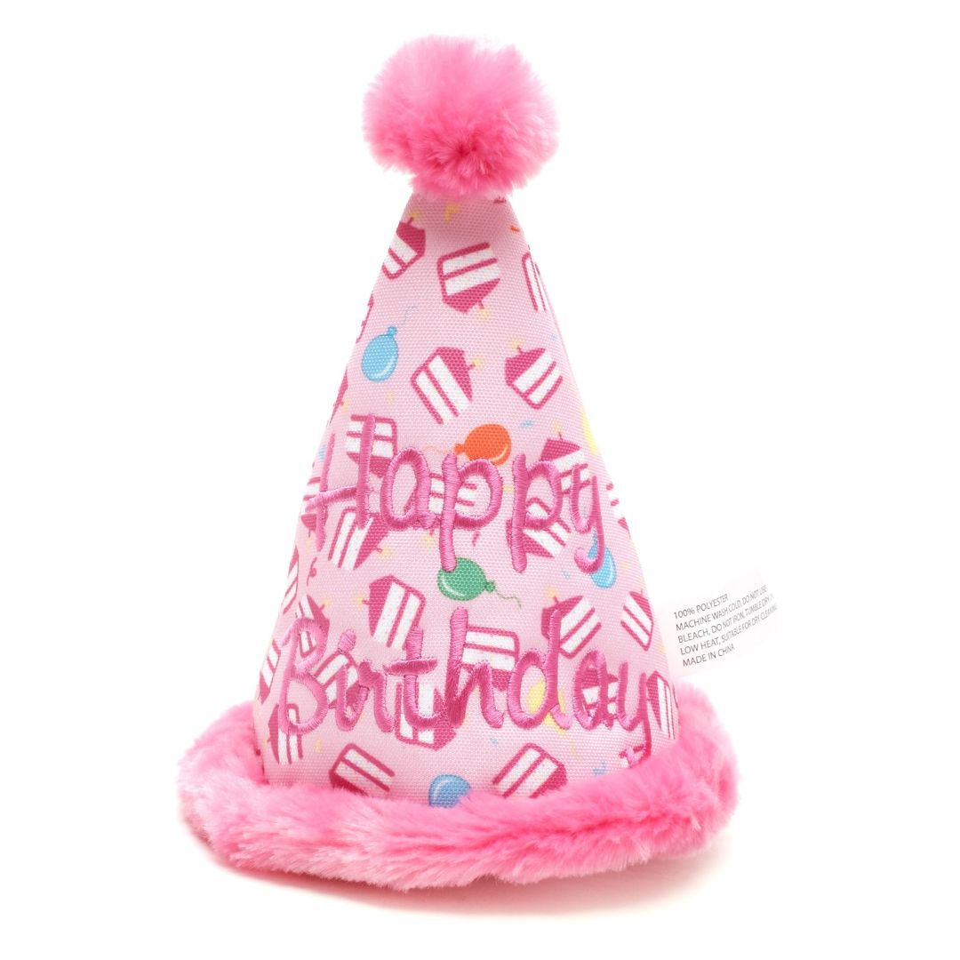 Worthy Dog Cat Birthday Hat Pink