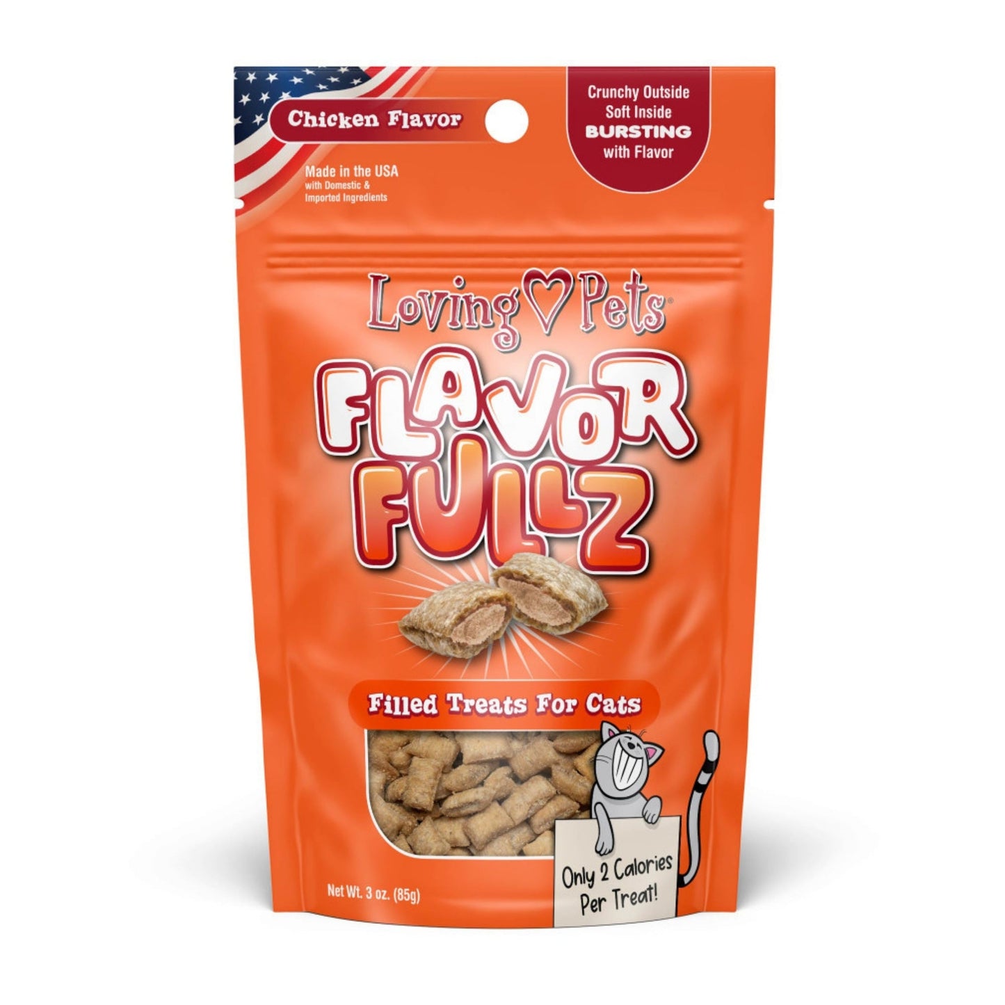 Loving Pets Flavorfullz Filled Cat Treats Chicken, 1ea/3 oz