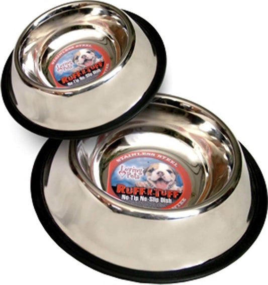 Loving Pets Traditional No-Tip Stainless Steel Dog Bowl Silver 1ea/8 oz