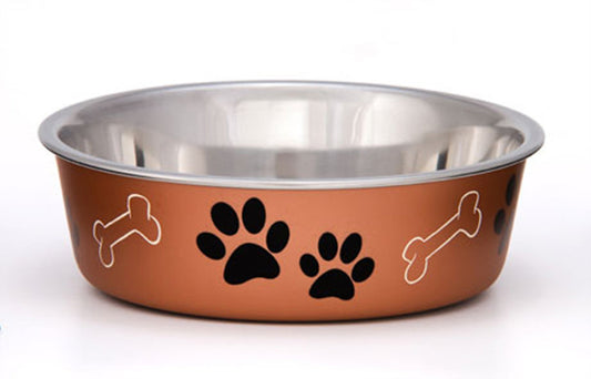 Loving Pets Metallic Dog Bowl Copper 1ea/MD