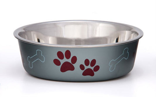 Loving Pets Metallic Dog Bowl Blueberry 1ea/MD