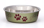 Loving Pets Metallic Dog Bowl Artichoke 1ea/MD