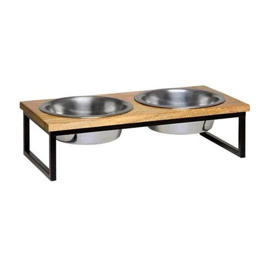 Loving Pets Black Label Raised Wooden Top Diner 1ea/1 qt