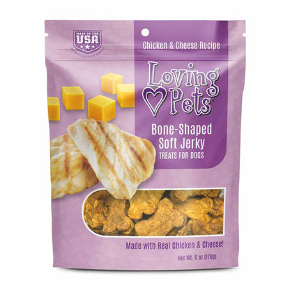 Loving Pets Bone-Shaped Soft Jerky Dog Treat Chicken & Cheese 1ea/6 oz