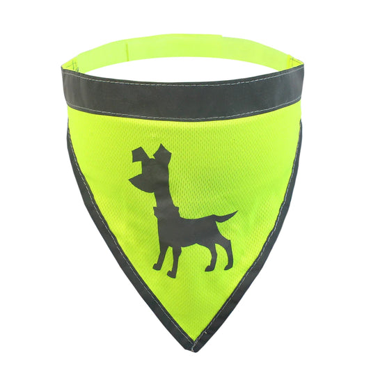 Visibility Dog Bandana Neon Yellow Large