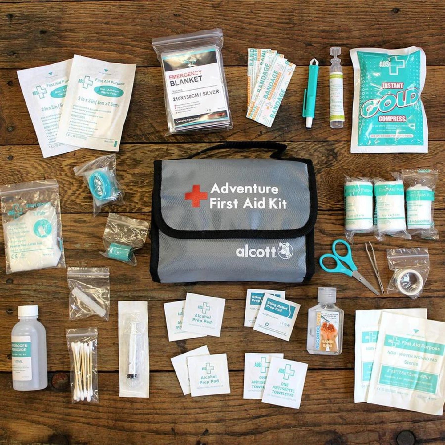 Adventure First Aid Kit Gray 46Pc