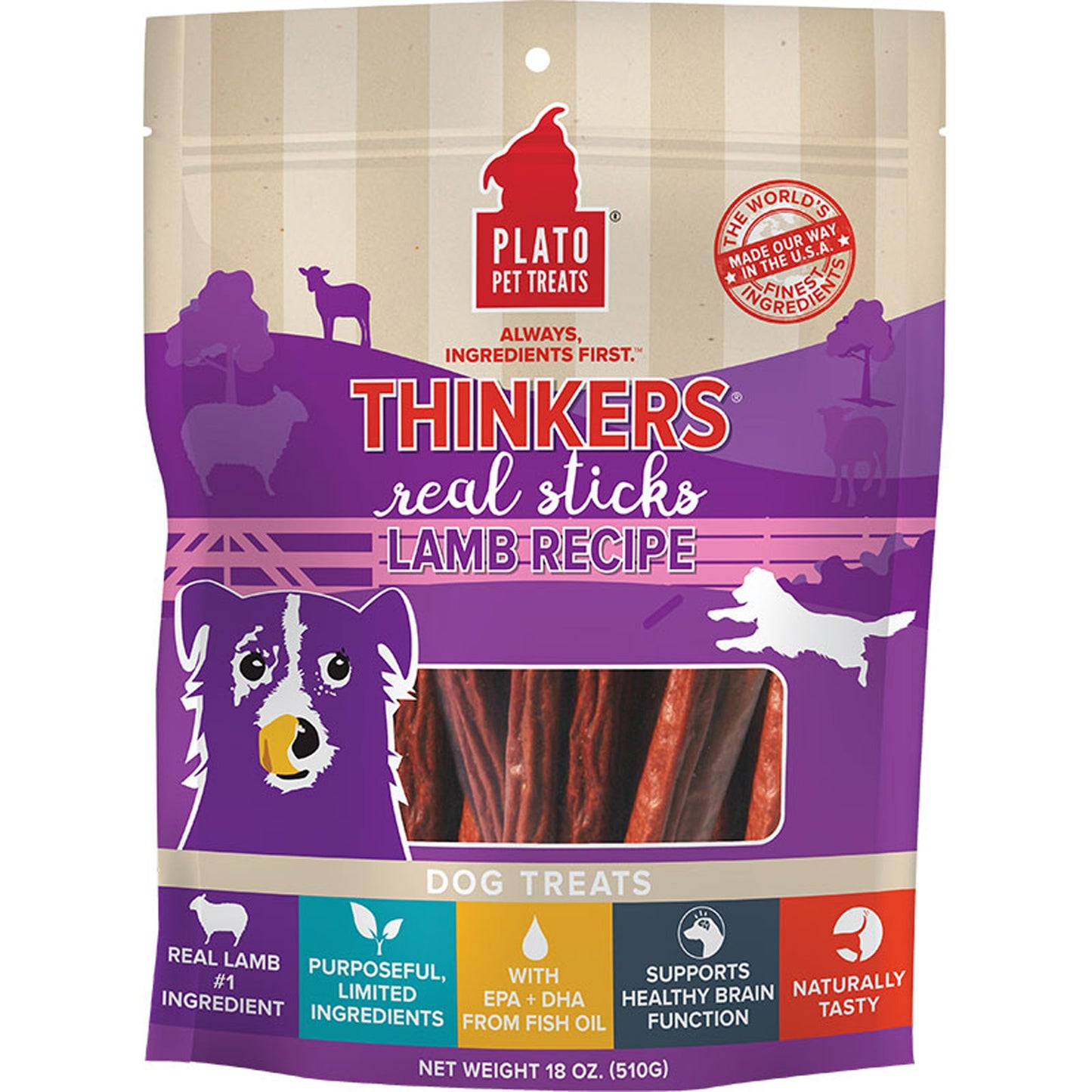 Plato Dog Thinkers Lamb 18oz.