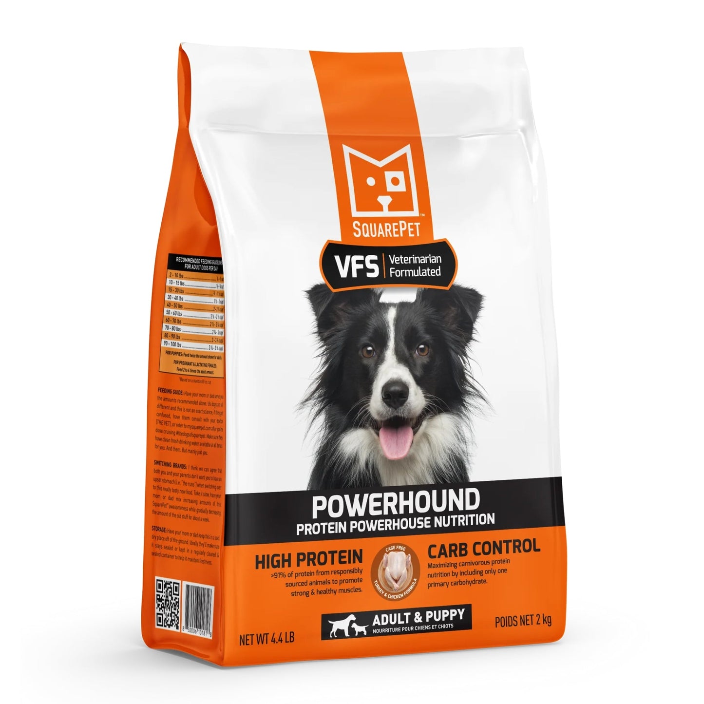 Square Pet VFS Powerhound Dog 4.4Lb  Turkey Chicken