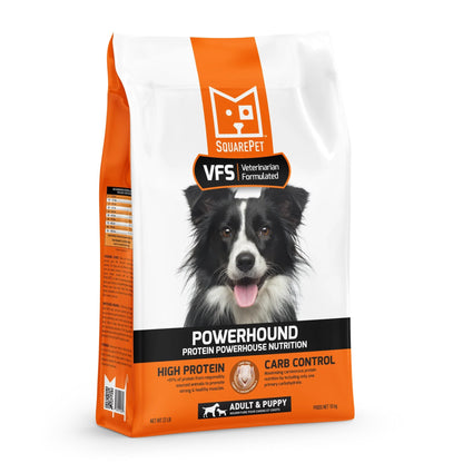 Square Pet VFS Powerhound Dog 22Lb Turkey Chicken