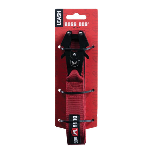 Boss Dog Tactical Dog Leash Red, 1ea/4 ft