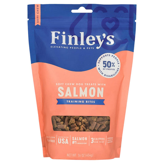 Finleys Dog Soft Chew Training Bites Salmon 16oz.