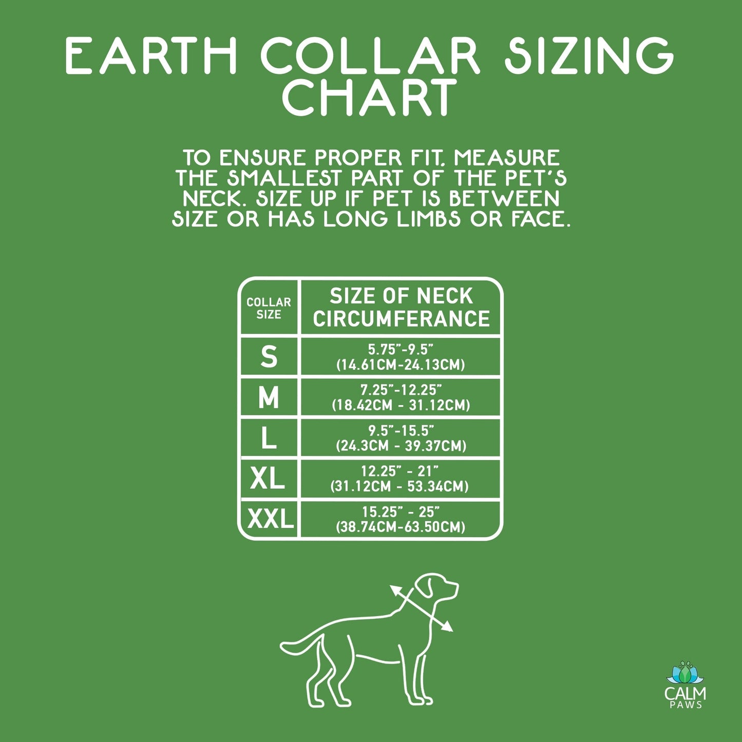 Calm Paws Earth Collar For Dog Recovery XXLarge 15.25-25in.